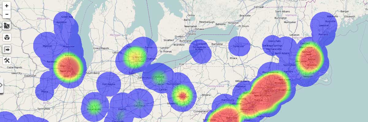 Radial Heat Mapping With Mapline --Radial Mapping Software