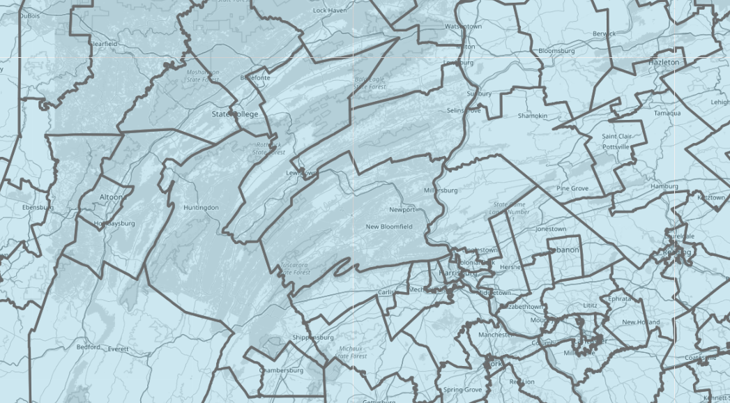 Create a legislative district map in Mapline