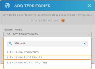Add Lithuania Elderships to your map in Mapline