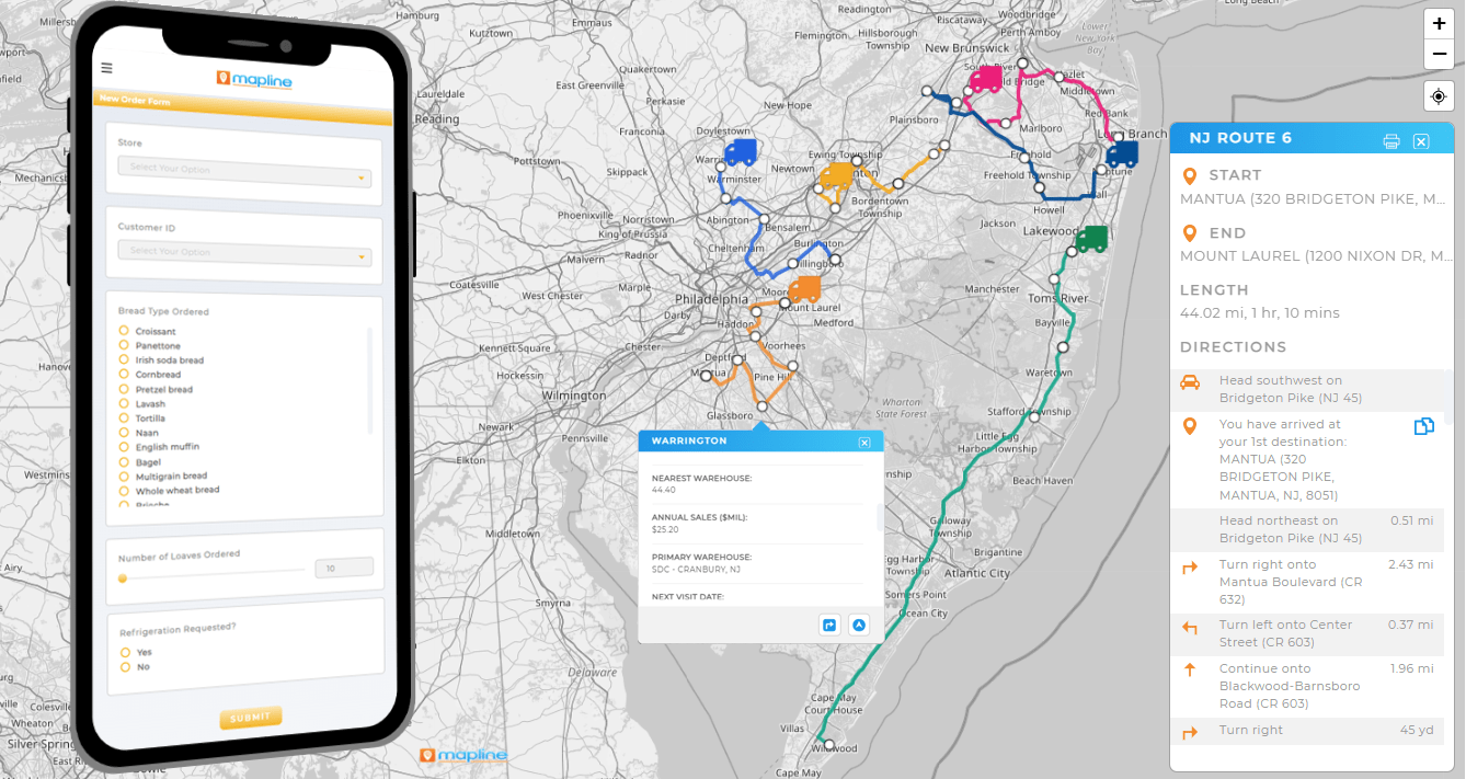 Manage logistics and supply chain with Mapline