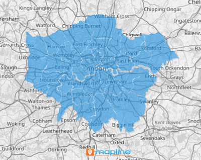 Map of London Boroughs