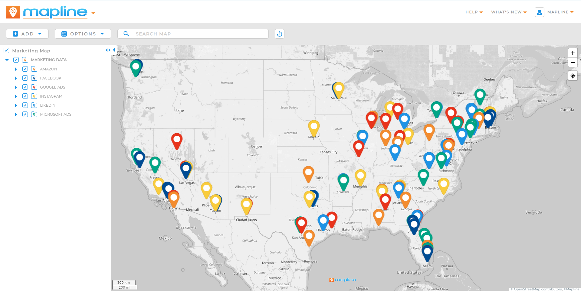 Map of Ad Clicks
