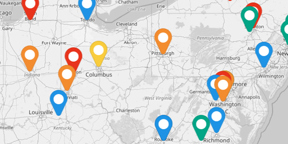 Map of Ad Clicks