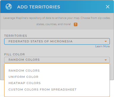 Color-code your Federated States of Micronesia territory map in seconds
