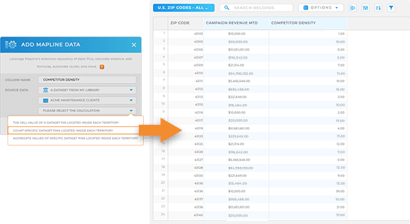 Calculate competitor density around your business locations in minutes