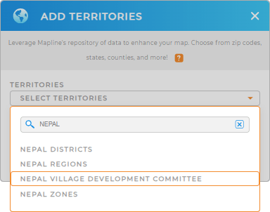 Add Nepal villages to your map in Mapline