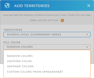 Color-code your Nigeria local government areas territory map in seconds