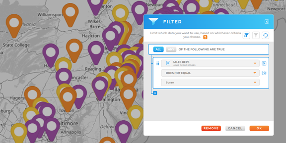 Filter by Sales Rep