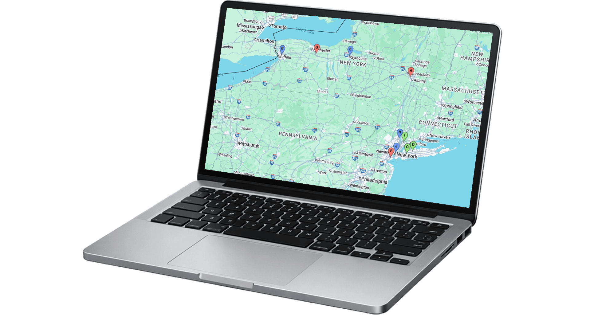 Plot locations on a map for free with Batch Geo