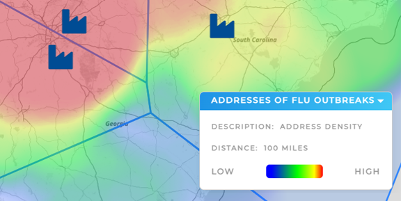 Heat Map of Flu Outbreaks
