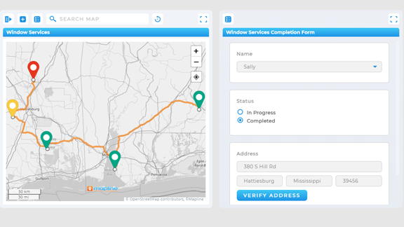 Real Time Location and Progress Tracking Dashboard