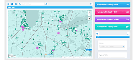 create a custom map with pins