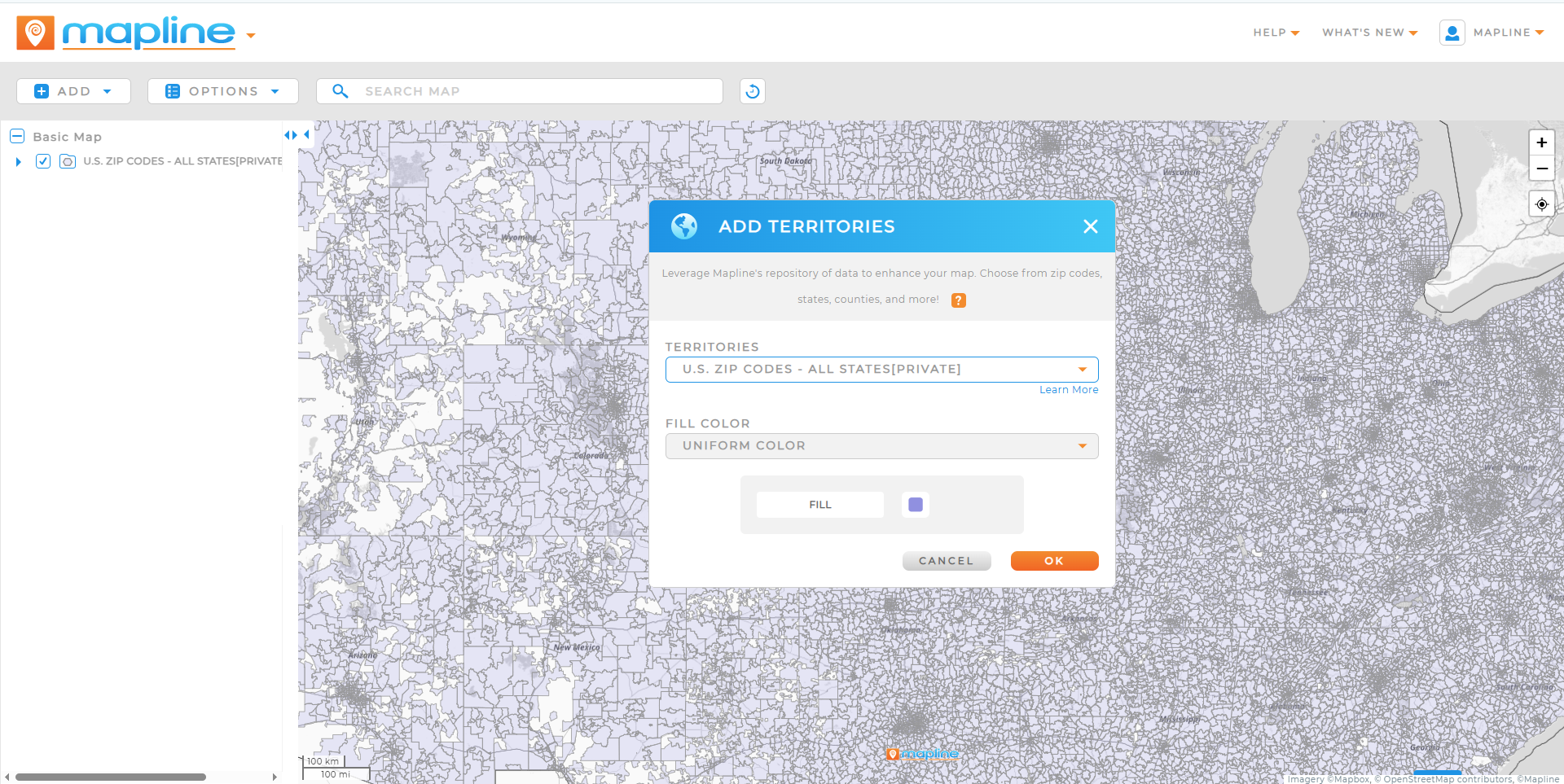 Adding Zip Code Territories