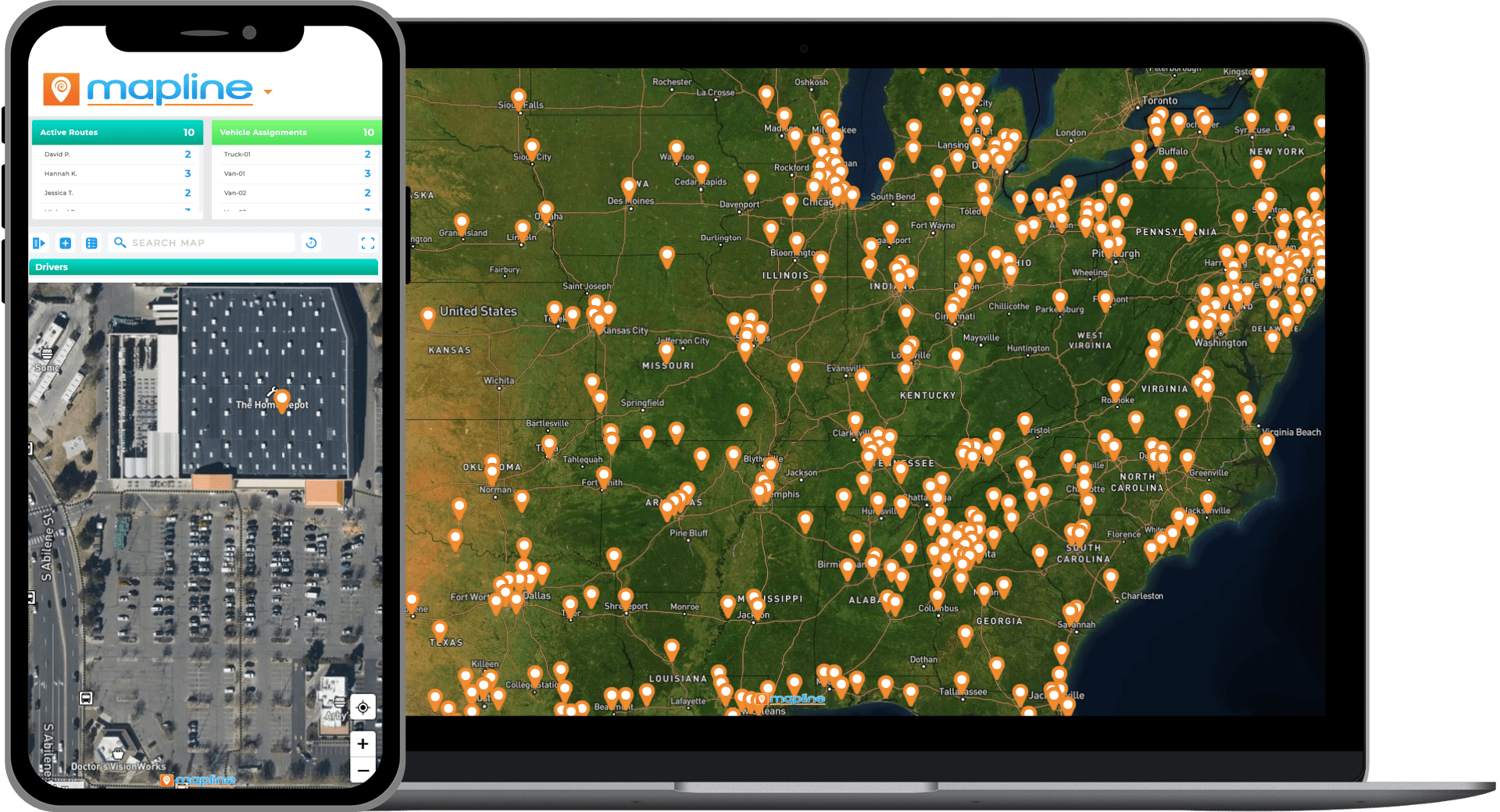 Leverage satellite view imagery in Mapline