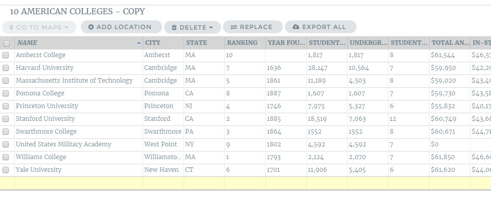 save column width