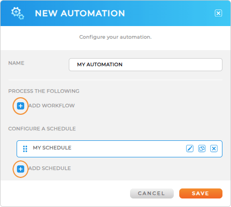 Save schedule automations in Mapline
