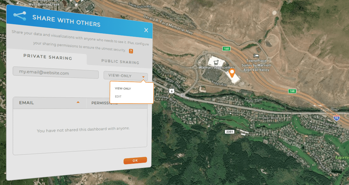Easily share Mapline's satellite maps with your team