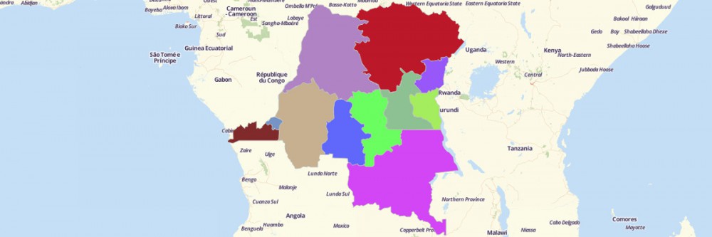 Map of Democratic Republic of Congo Provinces