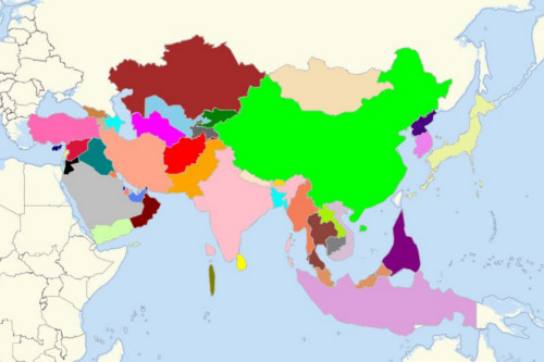 Create Asia Map with Mapline's Territory Mapping Software