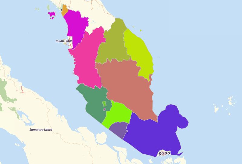 Use Mapline's Territory Mapping Software to Create a Malaysia Map
