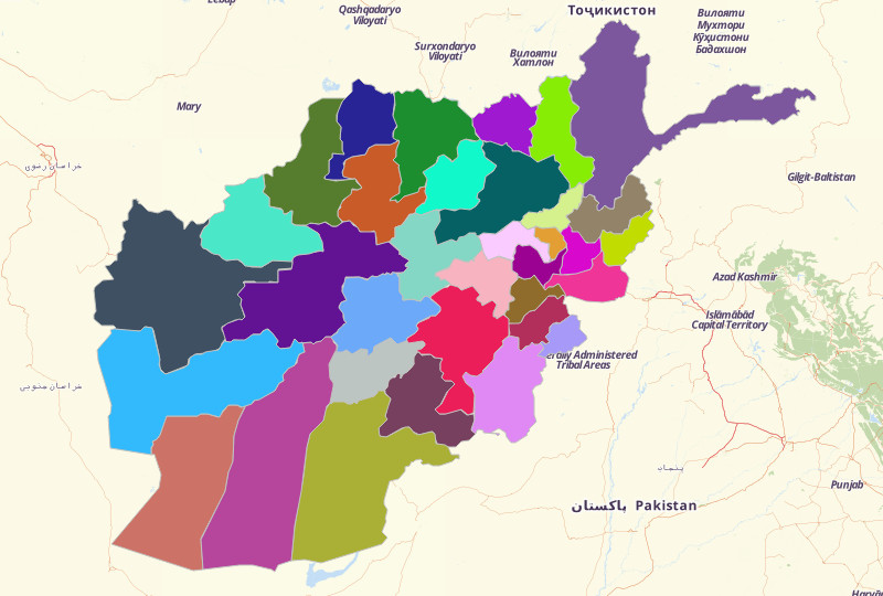 Use Mapline's Territory Mapping Software to Create a Map of Afghanistan