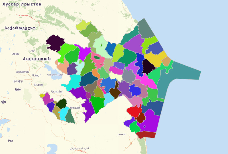 Use Mapline's Territory Mapping Software to Create a Map of Azerbaijan