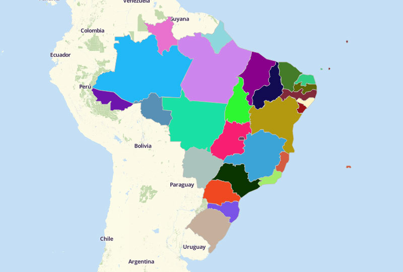 Map Territories for Brazil