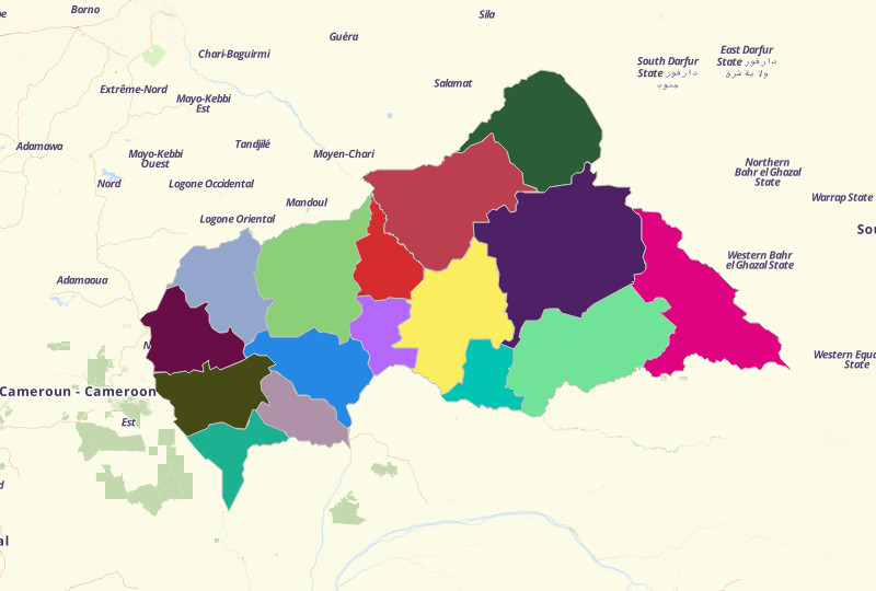 Mapline’s Territory Mapping Software to create Central African Republic Map in Seconds!
