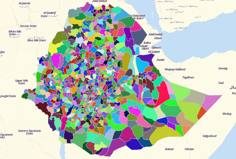 Map Territories For Ethiopia