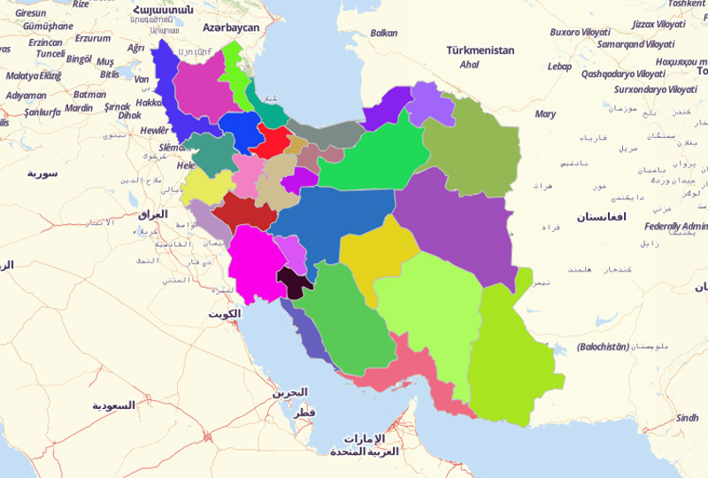 Use Mapline's Territory Mapping Software to Create a Map of Iran