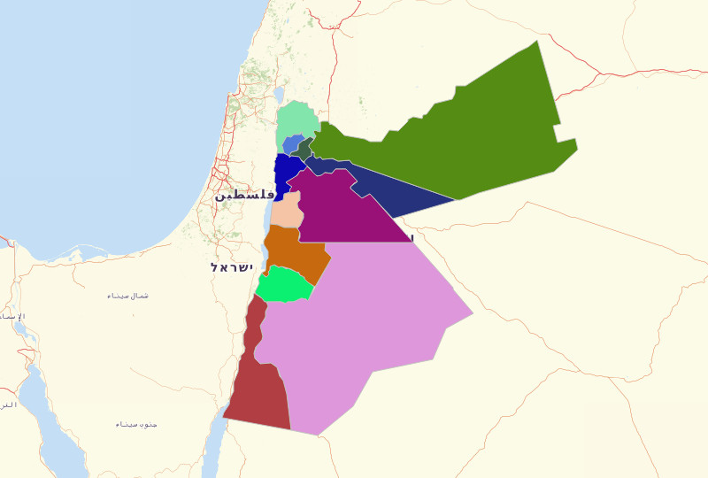 Use Mapline's Territory Mapping Software to Create a Map of Jordan