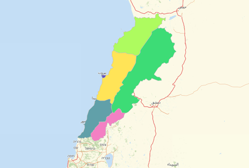 Use Mapline's Territory Mapping Software to Create a Map of Lebanon