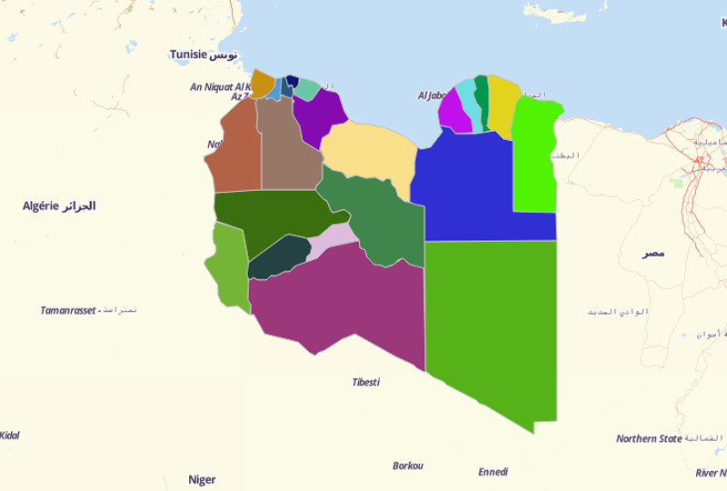 Create Libya Map Using Mapline's Territory Mapping Software