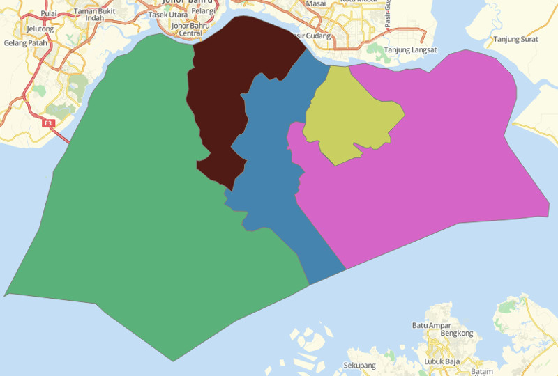 Use Mapline's Territory Mapping Software to Create a Singapore Map 