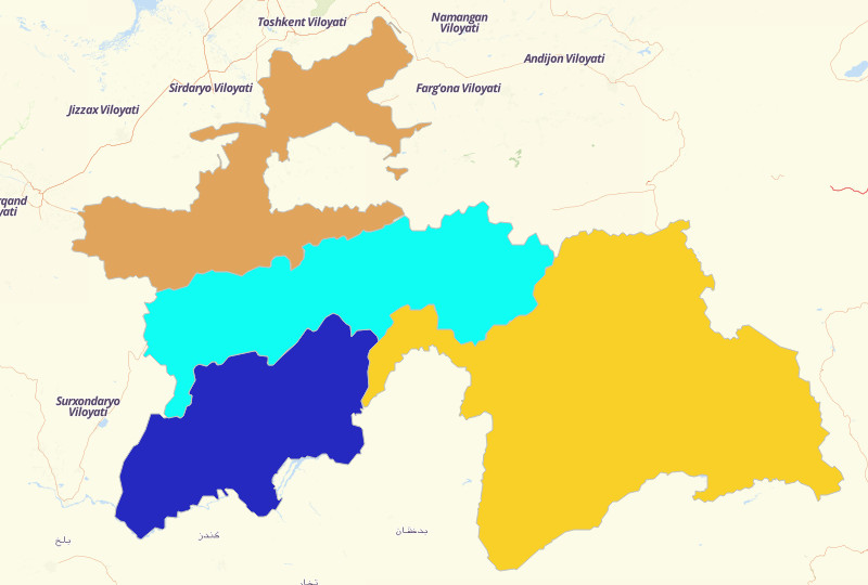 Use Mapline's Territory Mapping Software to Create a Tajikistan Map 