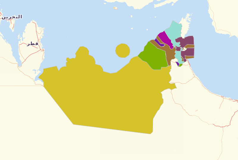 Use Mapline's Territory Mapping Software to Create a United Arab Emirates Map 