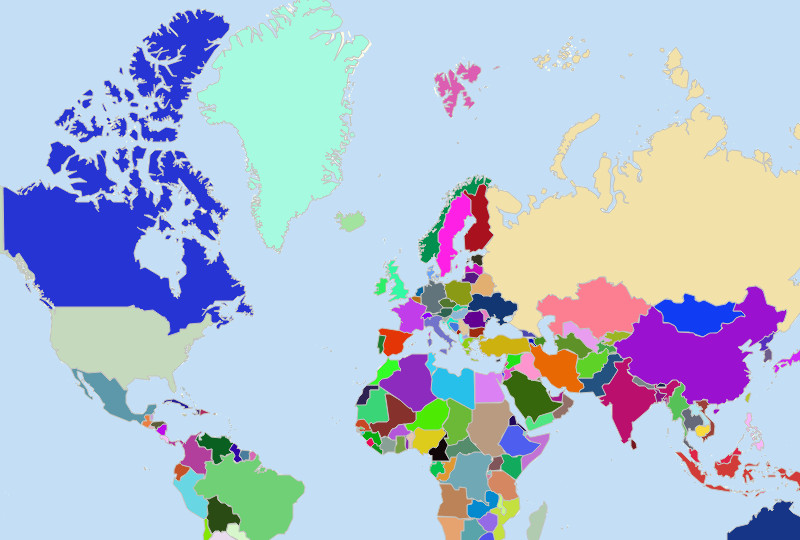 World Map Territories