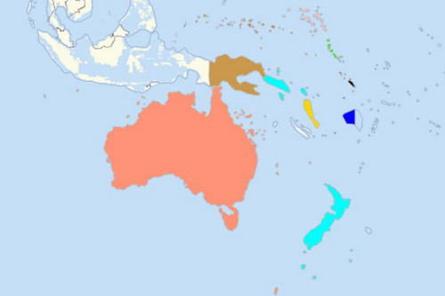 Create Oceania map with Mapline's Territory Mapping Software
