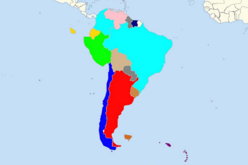 Create South America map with mapline's Territory Mapping Software