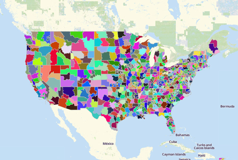 Map United States Territories 3 Digit Zip Codes