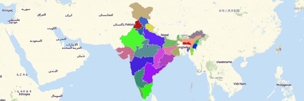 States map of India