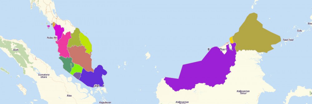 Malaysian States Map