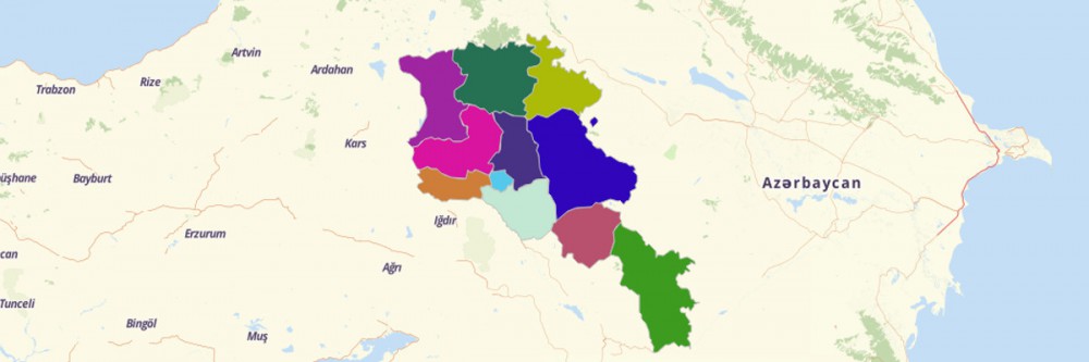Map of Armenian Provinces