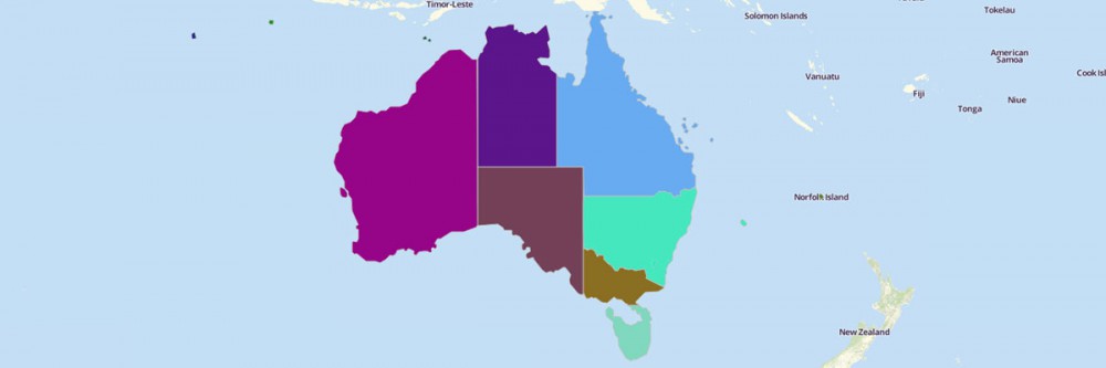 Australia Map With Territories Create A Custom Map Of Australian States And Territories | Mapline