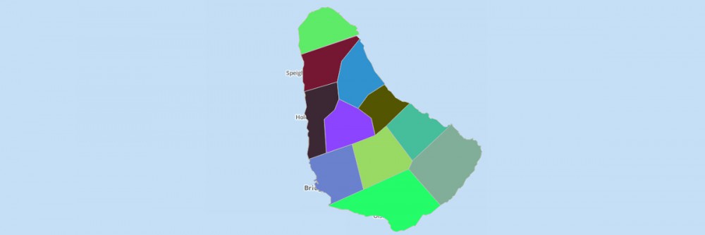 Territories Map Of Barbados Parishes 1000x333 