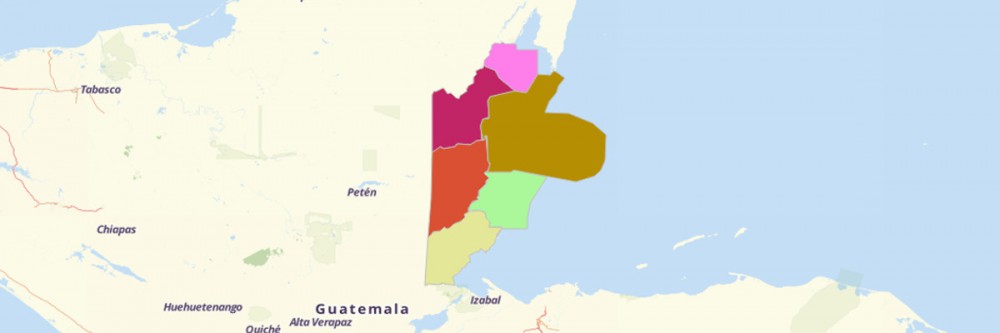 Map of Belize Districts