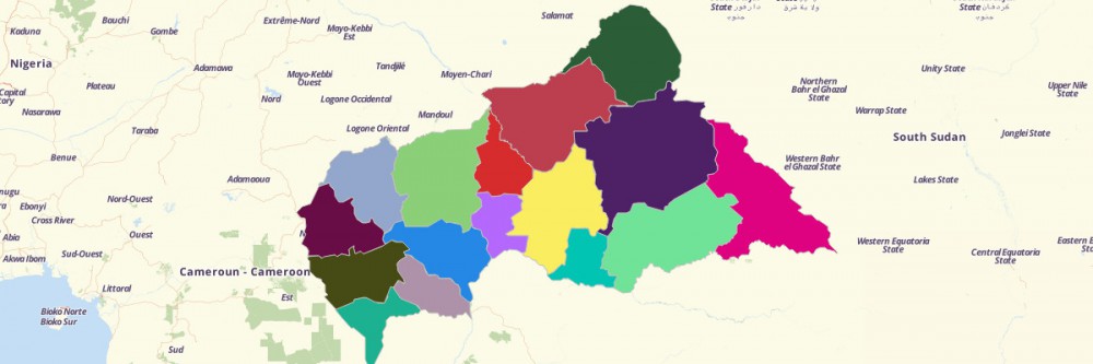 Map of Central African Republic Prefectures