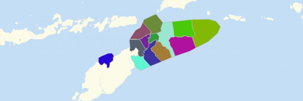 East Timor map showing municipalities