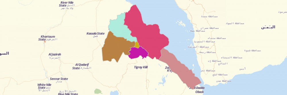 Map of Eritrea Regions  Mapline