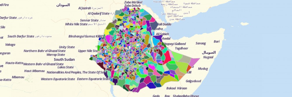 Map of Ethiopia Districts - Mapline